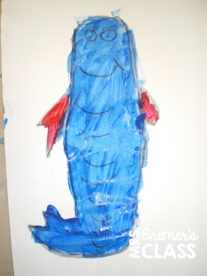 Dr. Seuss One Fish Two Fish art lesson for Kindergarten