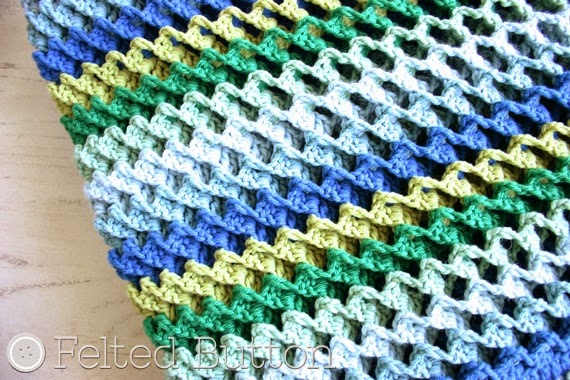 Irish Sea Blanket Crochet Pattern by Felted Button