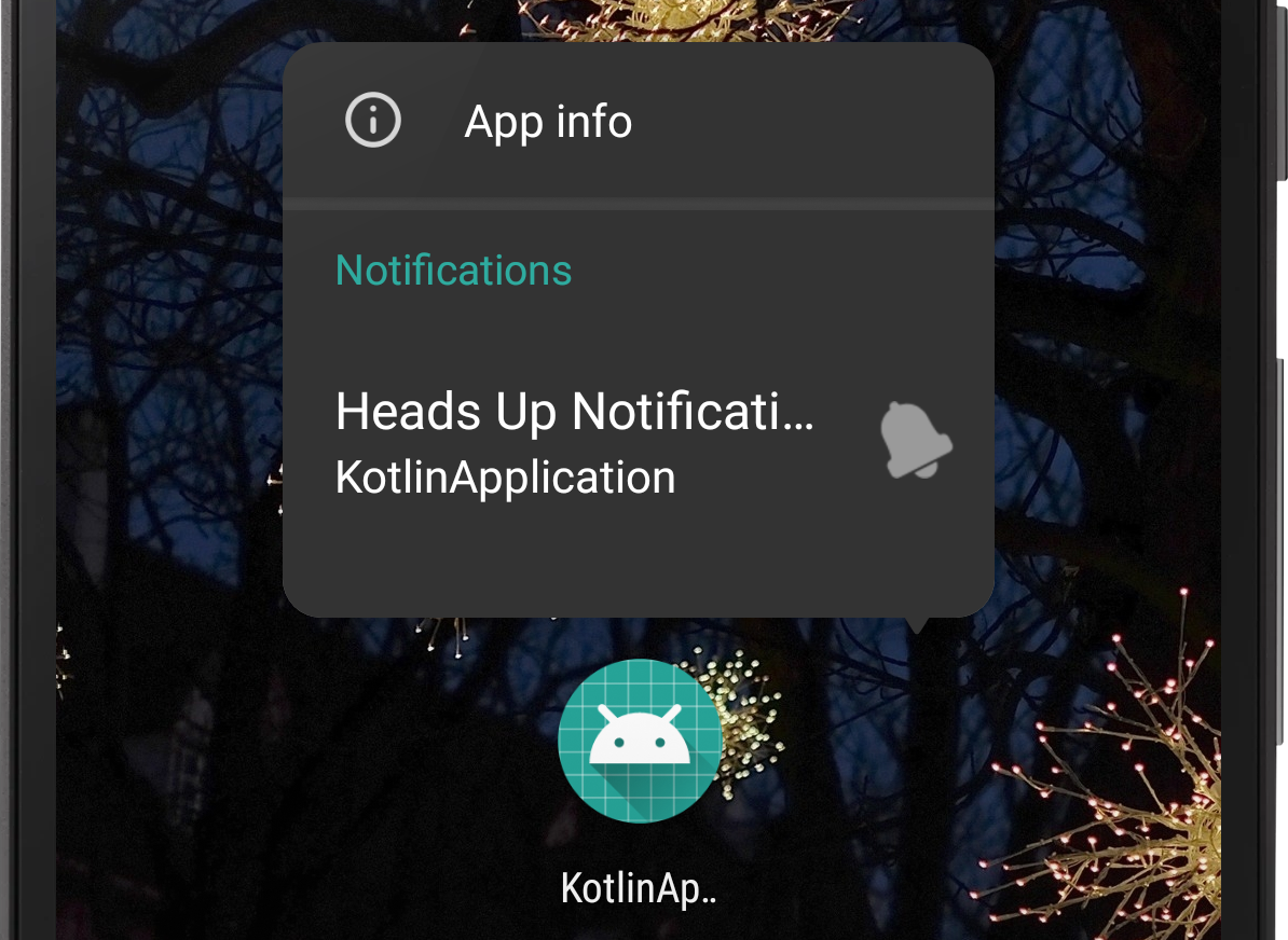 Simple example of headsup notification in Android