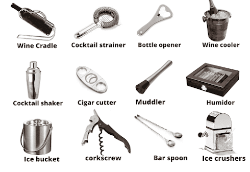 bar equipment and tools