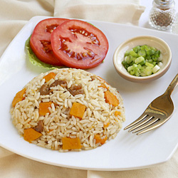 spiced rice and squash recipe with spices