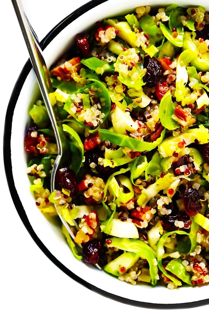 Brussels Sprouts, Cranberry and Quinoa Salad