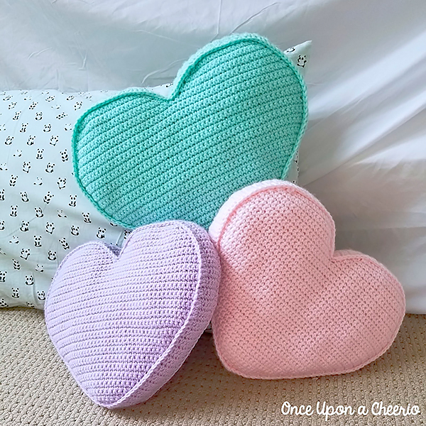 Candy Heart Pillow by Once Upon a Cheerio Candy Heart Pillow by Once Upon a Cheerio