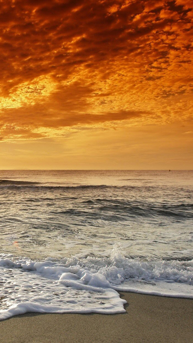 Free Download Ocean Beach Sunset HD iPhone 5 Wallpapers Part Two