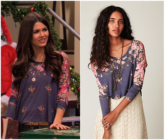 Victorious: Season 3 Episode 1 Purple Floral Boxy Top – Shop Your TV