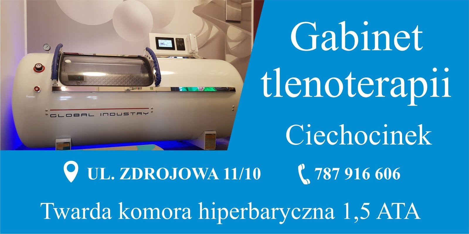 Gabinet Tlenoterapii Hiperbarycznej Ciechocinek ul. Zdrojowa 11/10