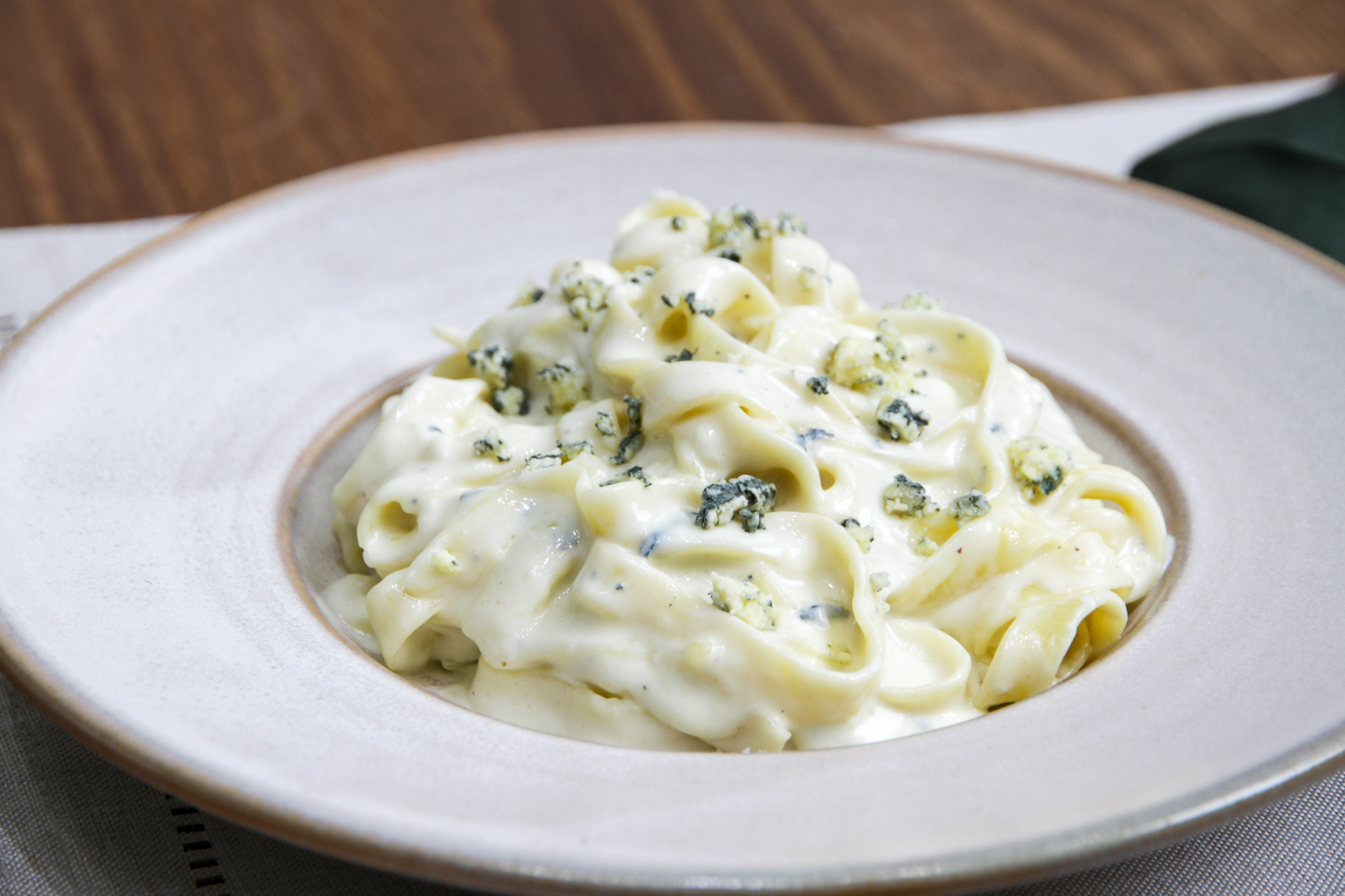 Fetuccine aos quatro queijos