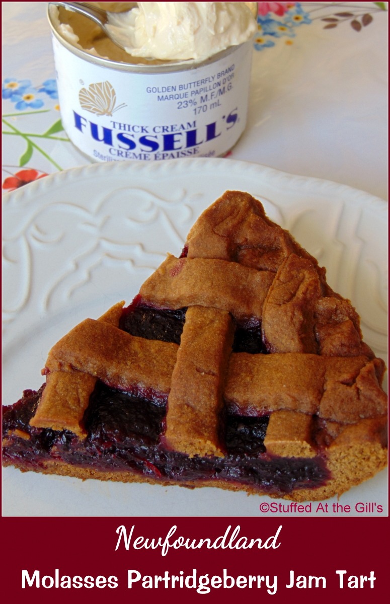 Newfoundland Molasses Partridgeberry Jam Tart