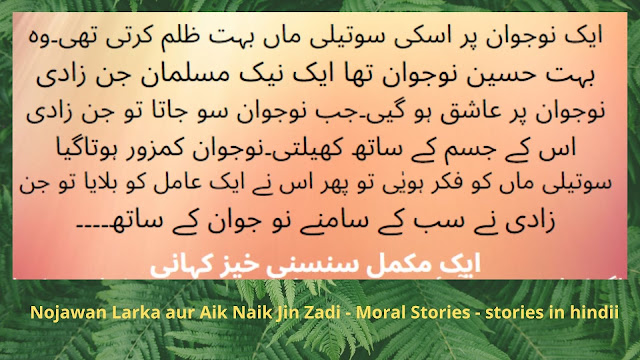 Nojawan Larka aur Aik Naik Jin Zadi - Moral Stories - stories in hindi