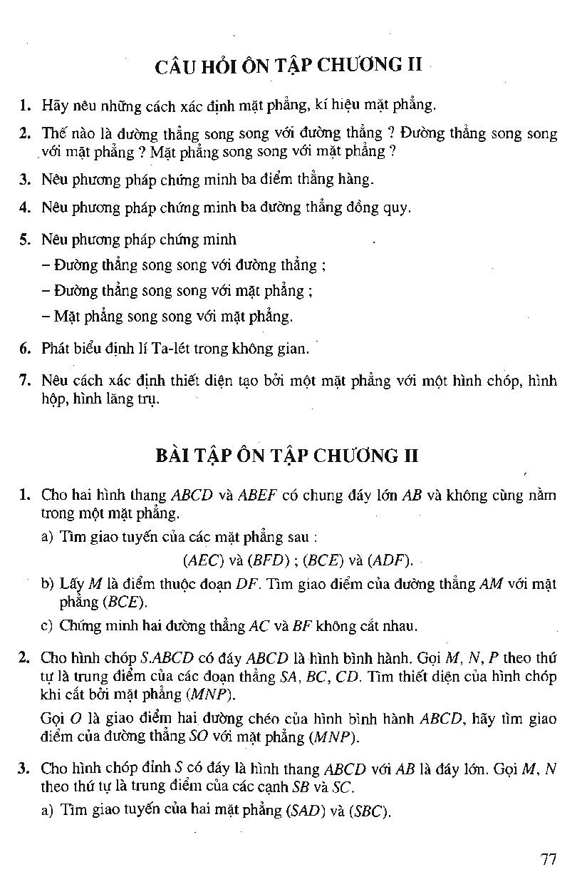 Giáo án Hình học Lớp 11  Chương 2 Đường thẳng và mặt phẳng trong không  gian quan hệ song song  Bài 4 Hai mặt phẳng song song
