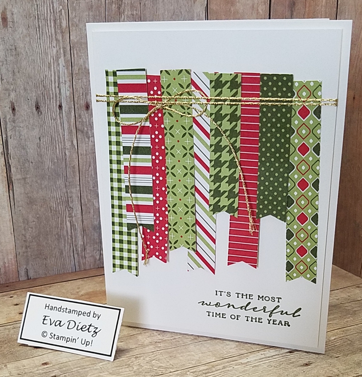 Stampin' with Eva Pick a Punch Holiday Banner Card