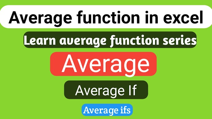 How To Use Average Function In Excel In Hindi