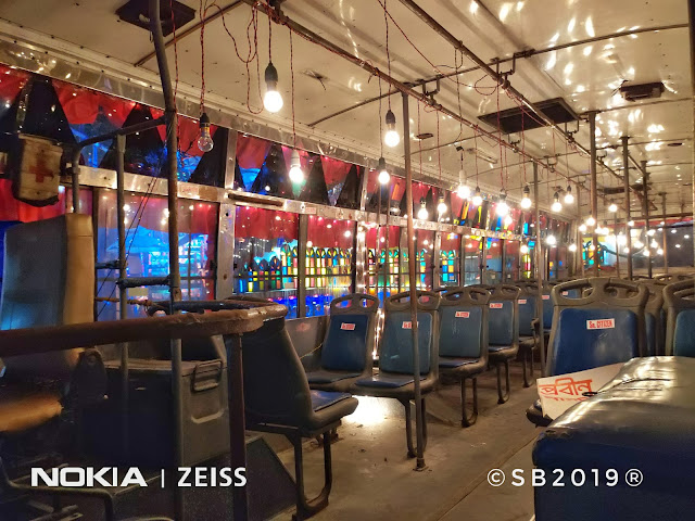 Ashok leyland Bus themed durga puja salt lake AE block Ashok leyland Bus themed durga puja salt lake AE block