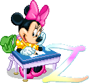 Alfabeto animado de personajes Disney con letras de colores Z.