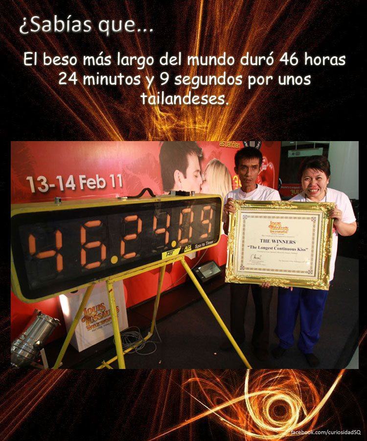 ¿Sabías que? El beso más largo del mundo ¿Sabías que? El beso más largo del mundo