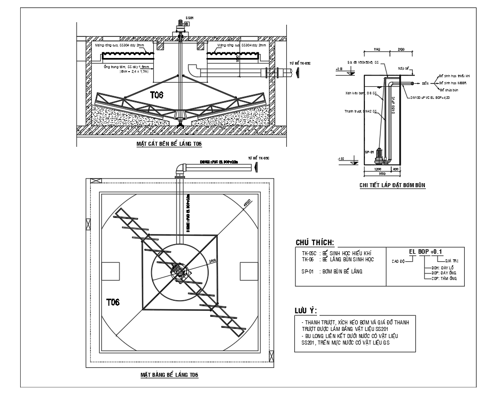 Bản Vẽ Chi Tiết Bể Lắng Lý Tâm