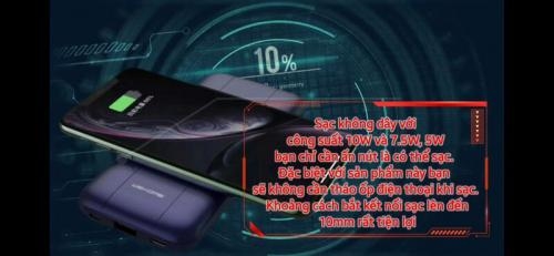 Sạc Dự Phòng WP-133 Dung Lượng 10.000mah, Tích Hợp Công Nghệ Sạc Không Dây, Sạc Nhanh Tiêu Chuẩn PD 11 fc2106eae 2dad 4086 9831