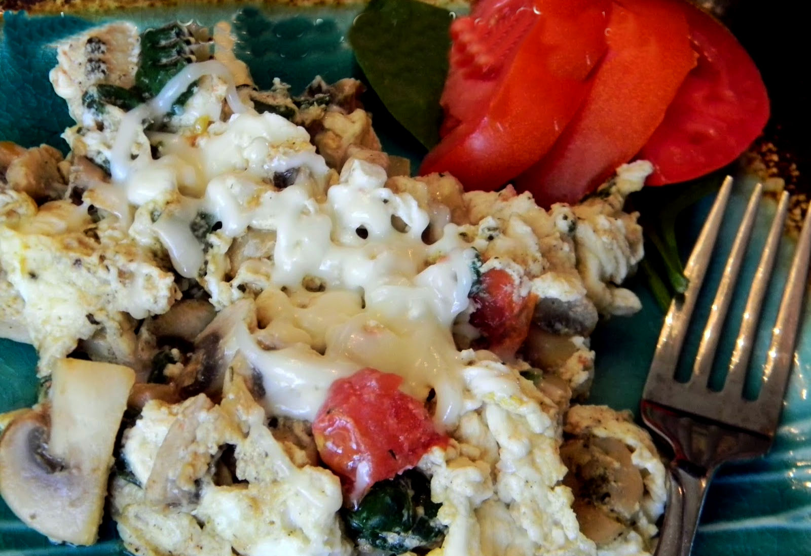 Healthy 10 Minute Breakfast Mediterranean Veggie Egg White Scramble