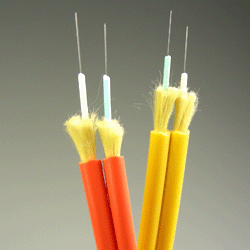 كابل الليف الضوئي ذو الثنائي الملتصق Zipcord fiber optic cable