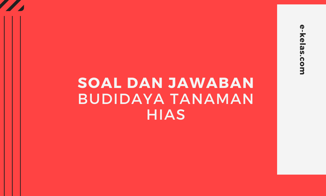 Contoh Soal Budidaya Tanaman Hias Dan Kunci Jawaban E Kelas Com