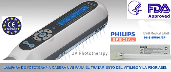 Fototerapia UVB Para el Vitiligo con Luz de Banda Estrecha de 311 nm.