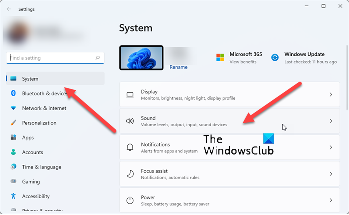 Configuración del sistema de Windows 11