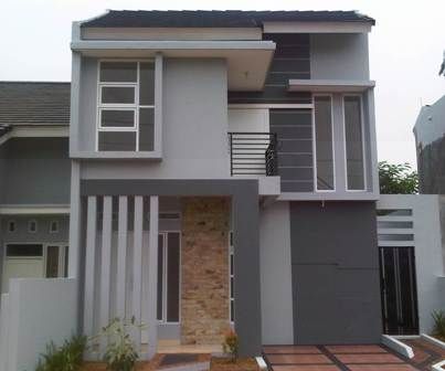 Model rumah minimalis 2 lantai tampak depan