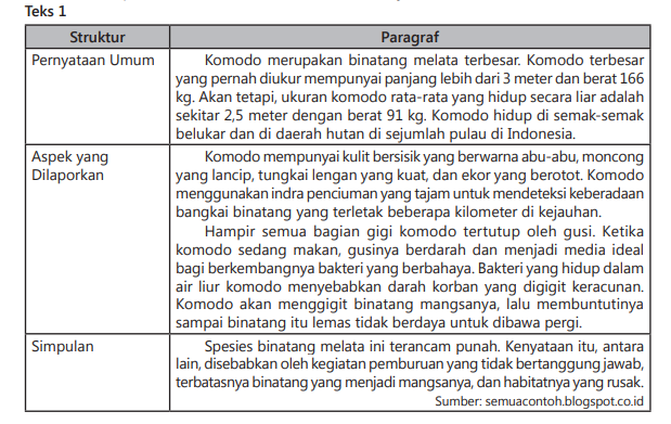 Bagian teks deskripsi yang bersifat opsional ialah