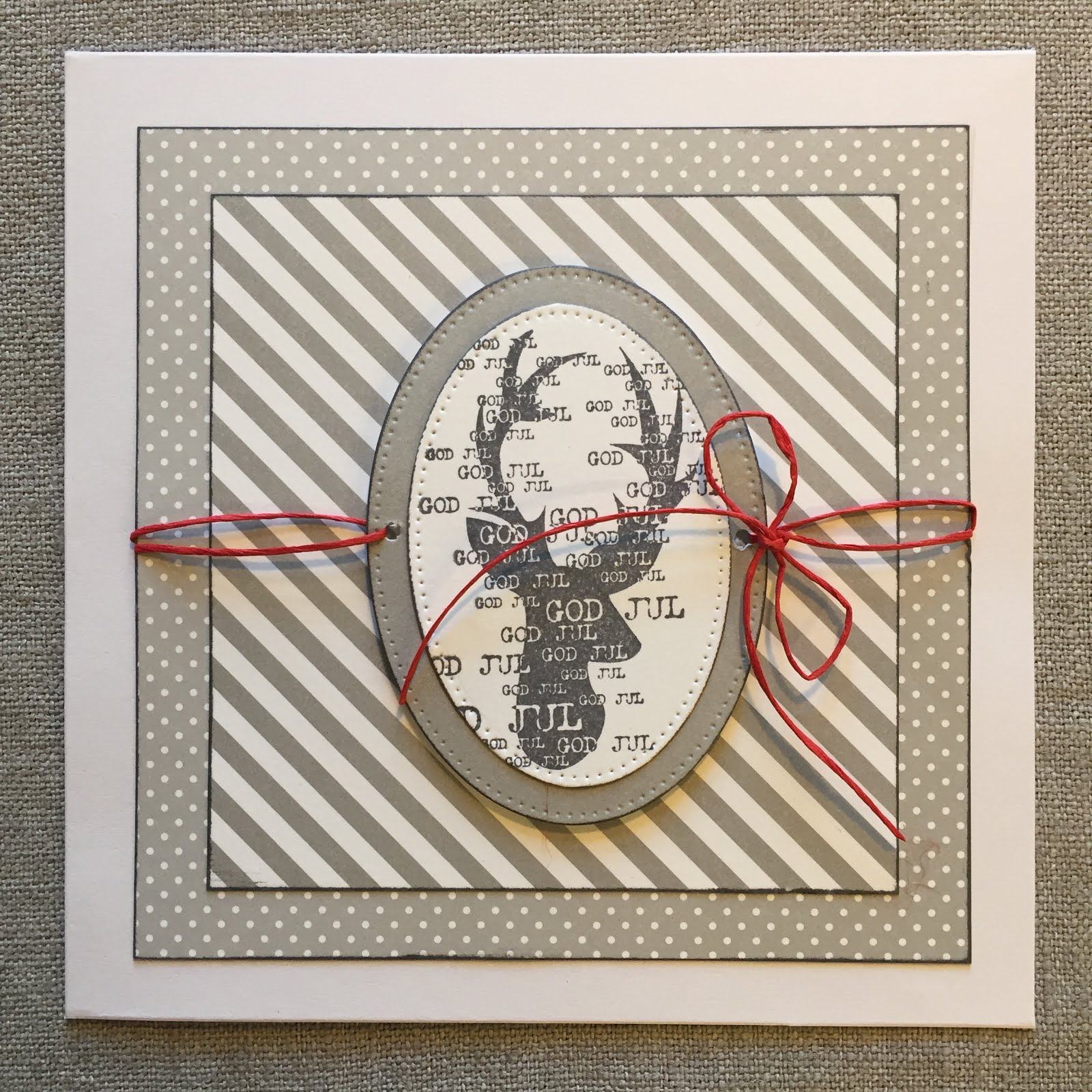 Gummiapan Julkort med renar