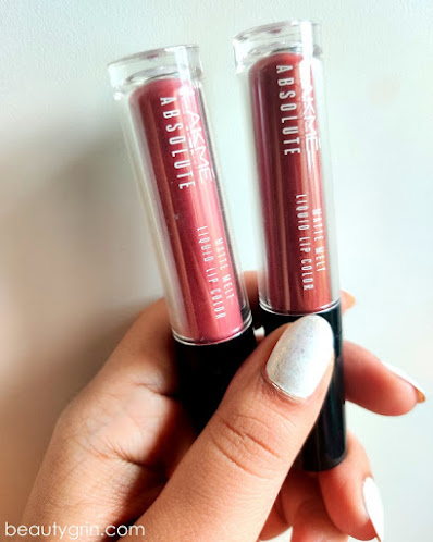 Lakme Absolute Matte Melt Liquid Lip Colour in Vintage Pink and Red Smoke : Swatches, Lip Swatches, Mini Review
