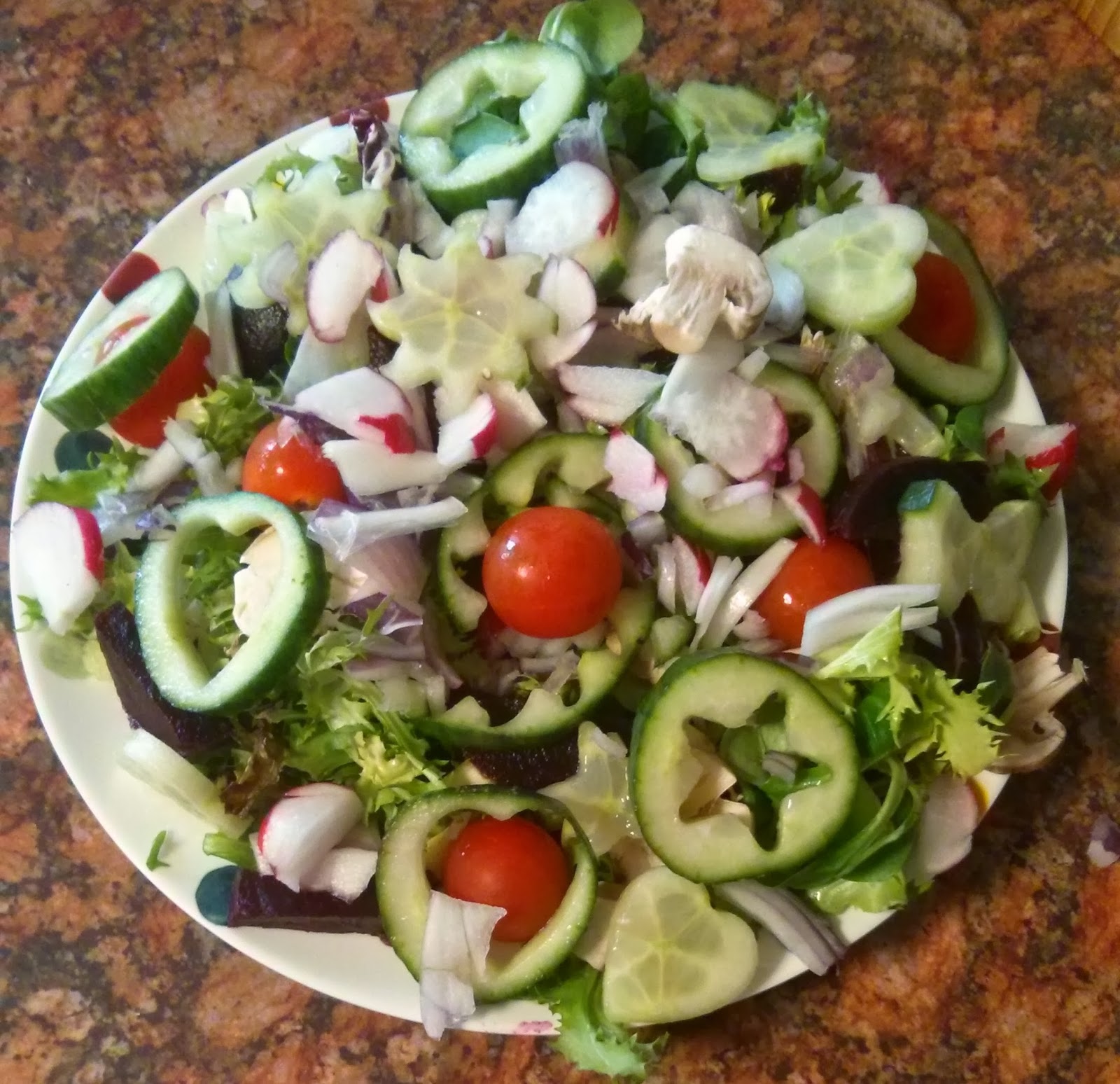 Salad made to look special using Pop Chef