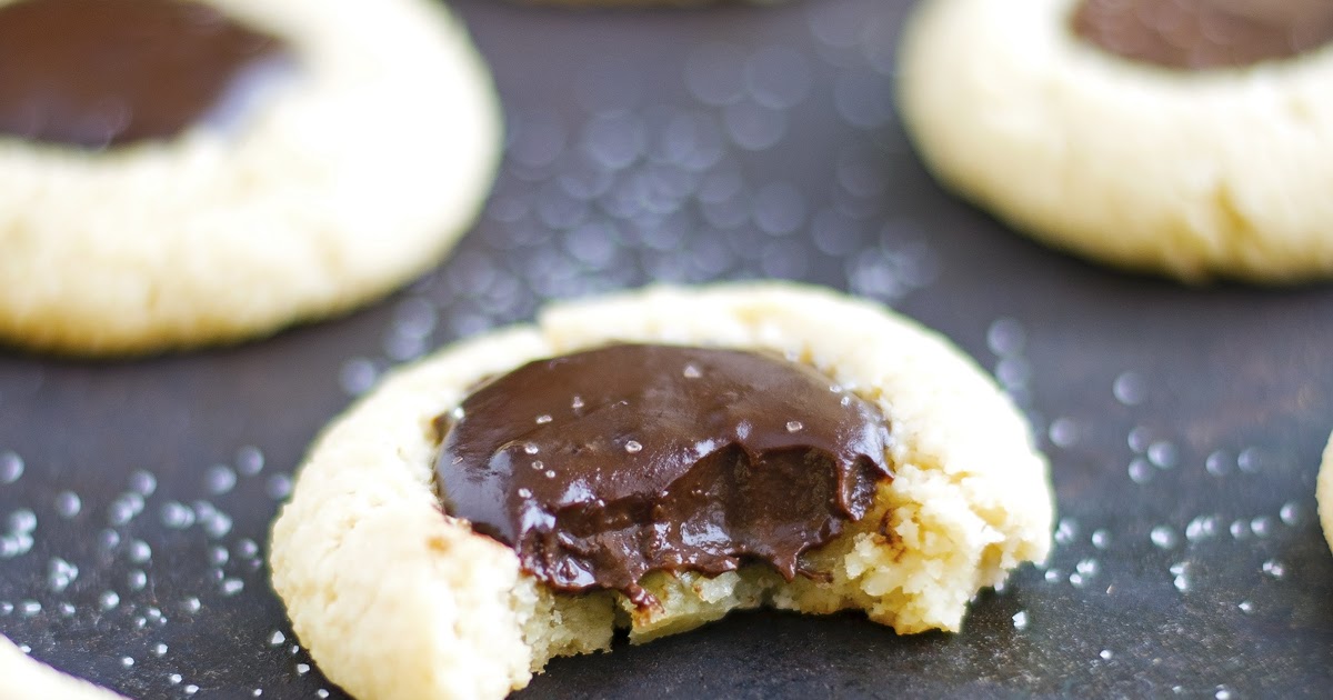The Iron You (GlutenFree) Almond Chocolate Thumbprint Cookies