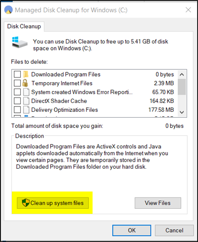 ดาวหาง (Managed Disk Cleanup)