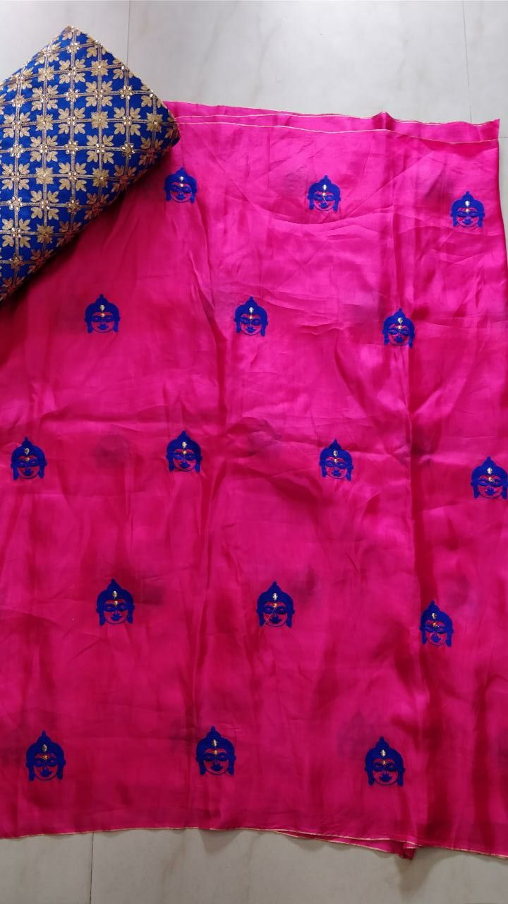 Jute georget Saree with blouse | Buy online geogette sarees