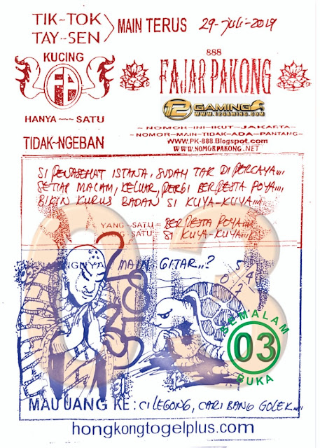 Kode Fajar Pakong 888 Hari Ini