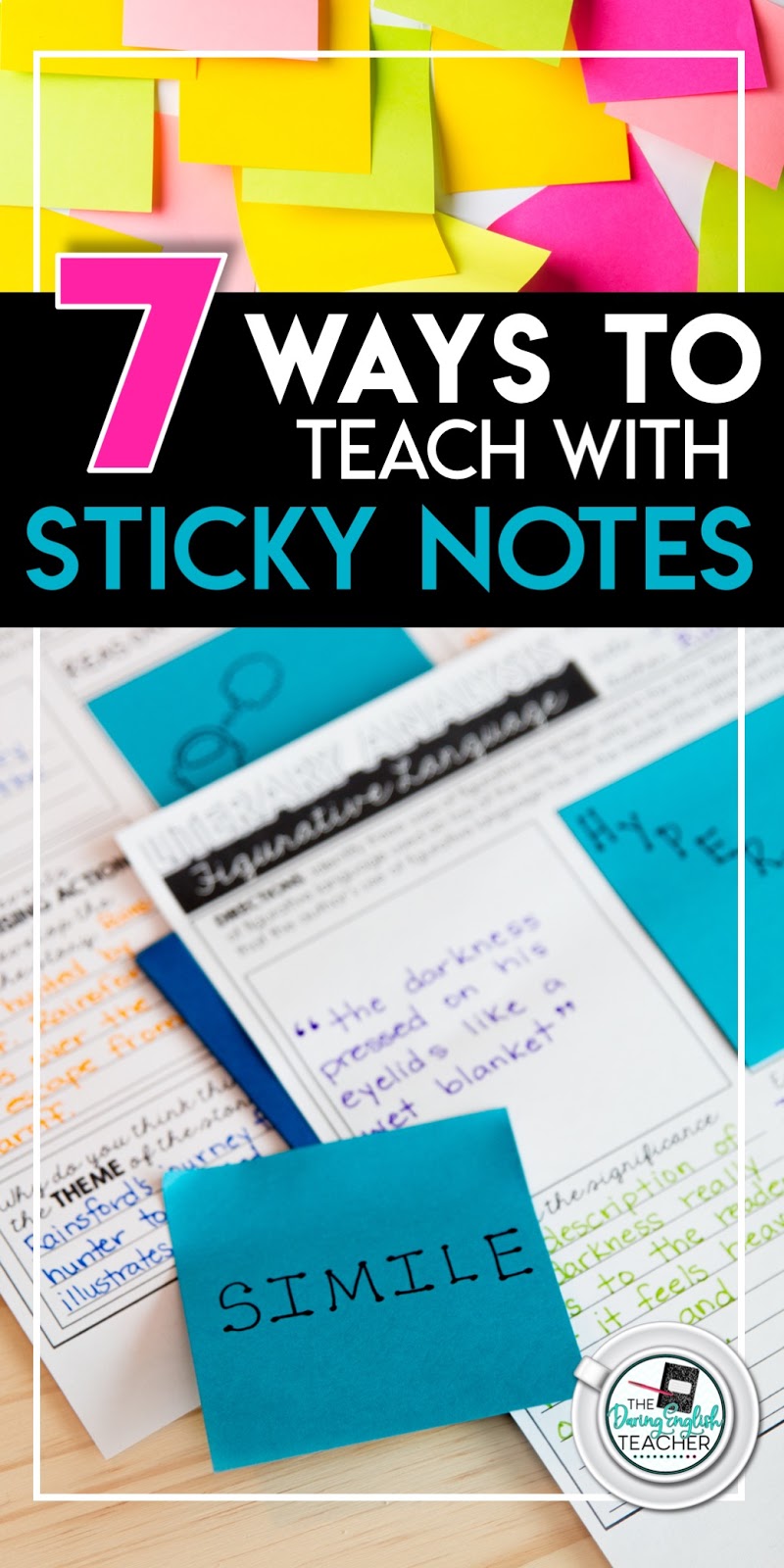 7 Ways to Teach with Sticky Notes - The Secondary English Coffee Shop