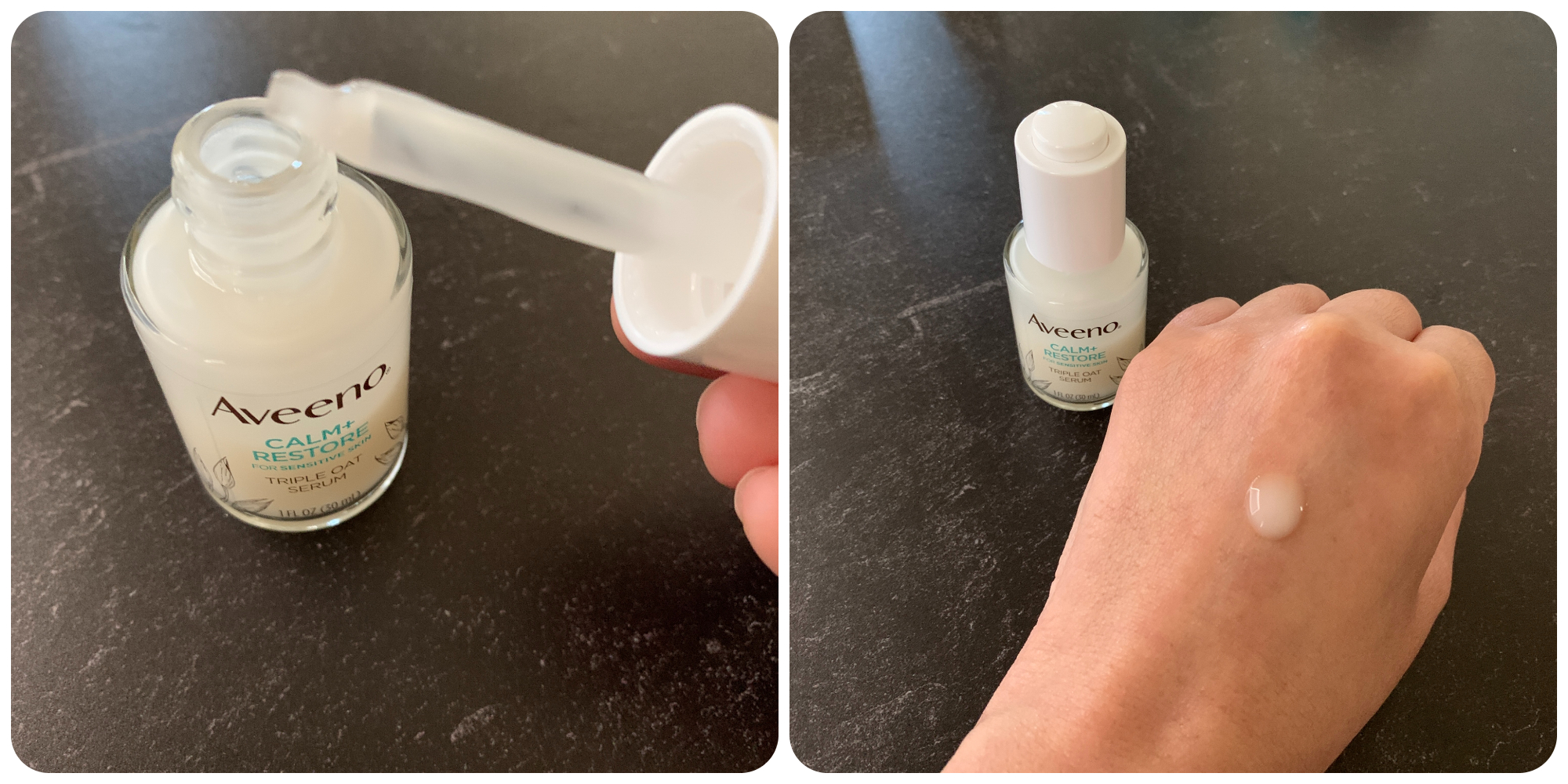 Aveeno Calm + Restore Nourishing Oat Cleanser, Triple Oat Serum and Oat