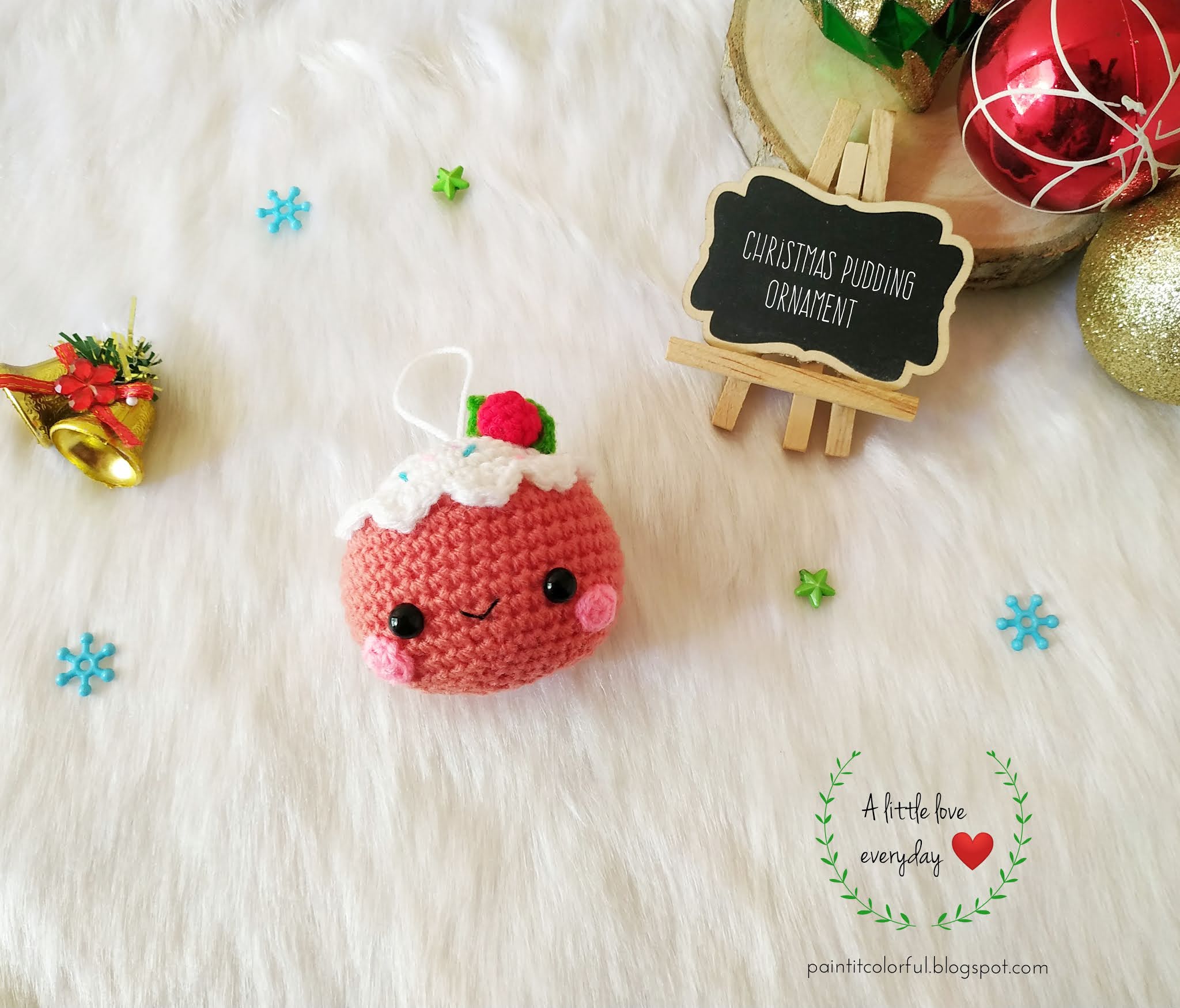 Christmas pudding ornament pattern. - A little love everyday!