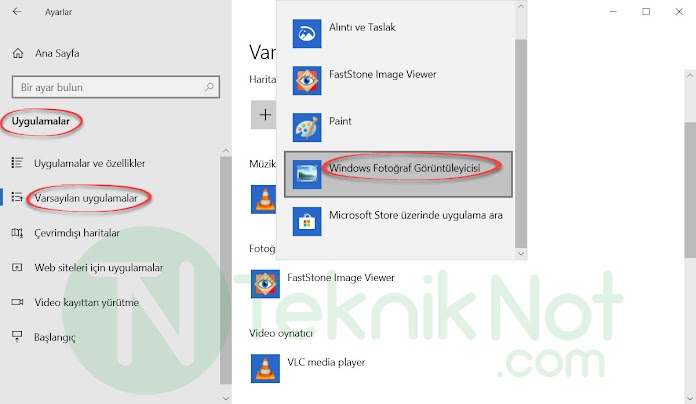 Windows 10 Fotoğraf Görüntüleyicisi Etkinleştirme