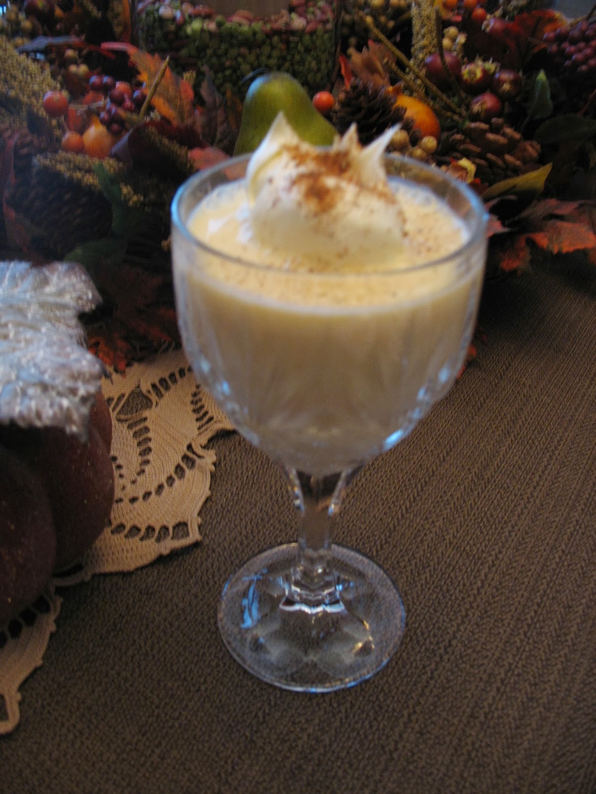Estelle's PUMPKIN EGGNOG WITH FRENCH VANILLA CREAM