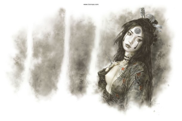 Luis Royo ilustrações mulheres sensuais fantasia sombria dark fantasy estilo heavy metal nsfw eróticas sexuais