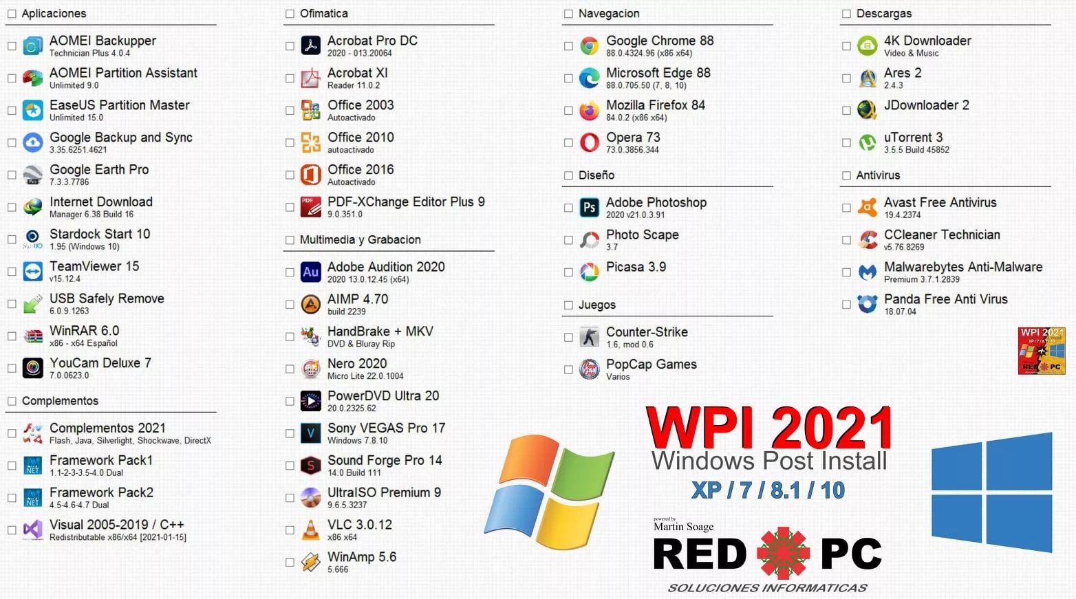 WPI 2021 RED (El Mejor Paquete de Programas)