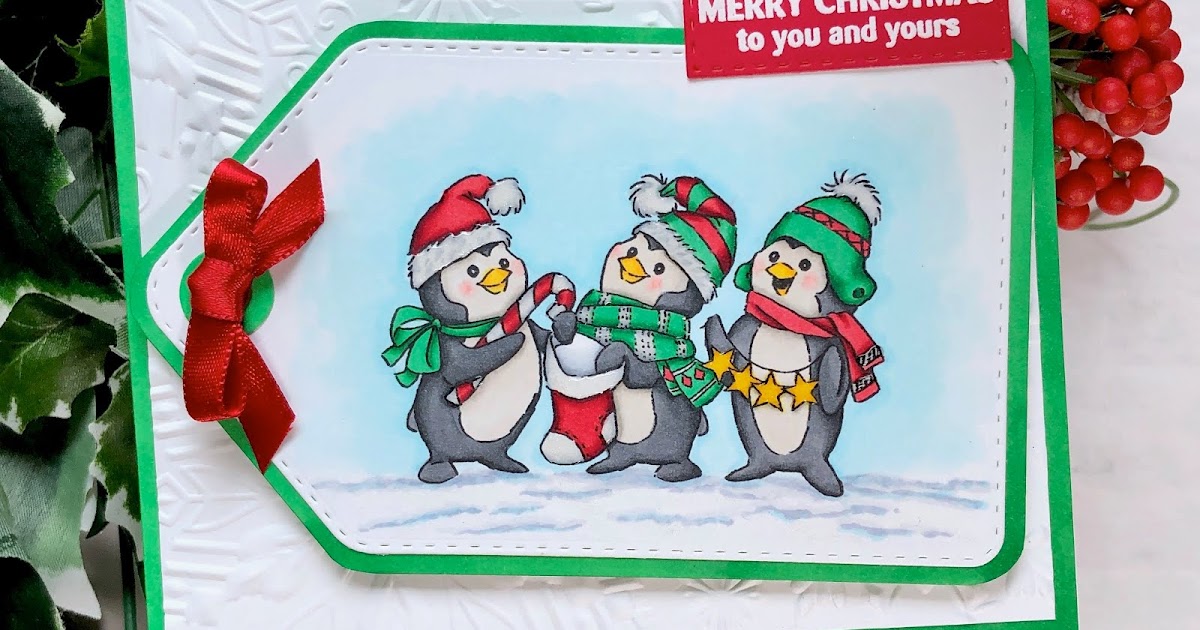 Crafting By Carol: Penguin Cheer & Week 2 of Holiday Card Challenge ...