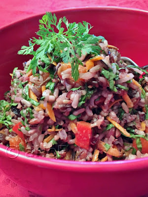 Cold salad, Rice Salad, Blackberry Dressing