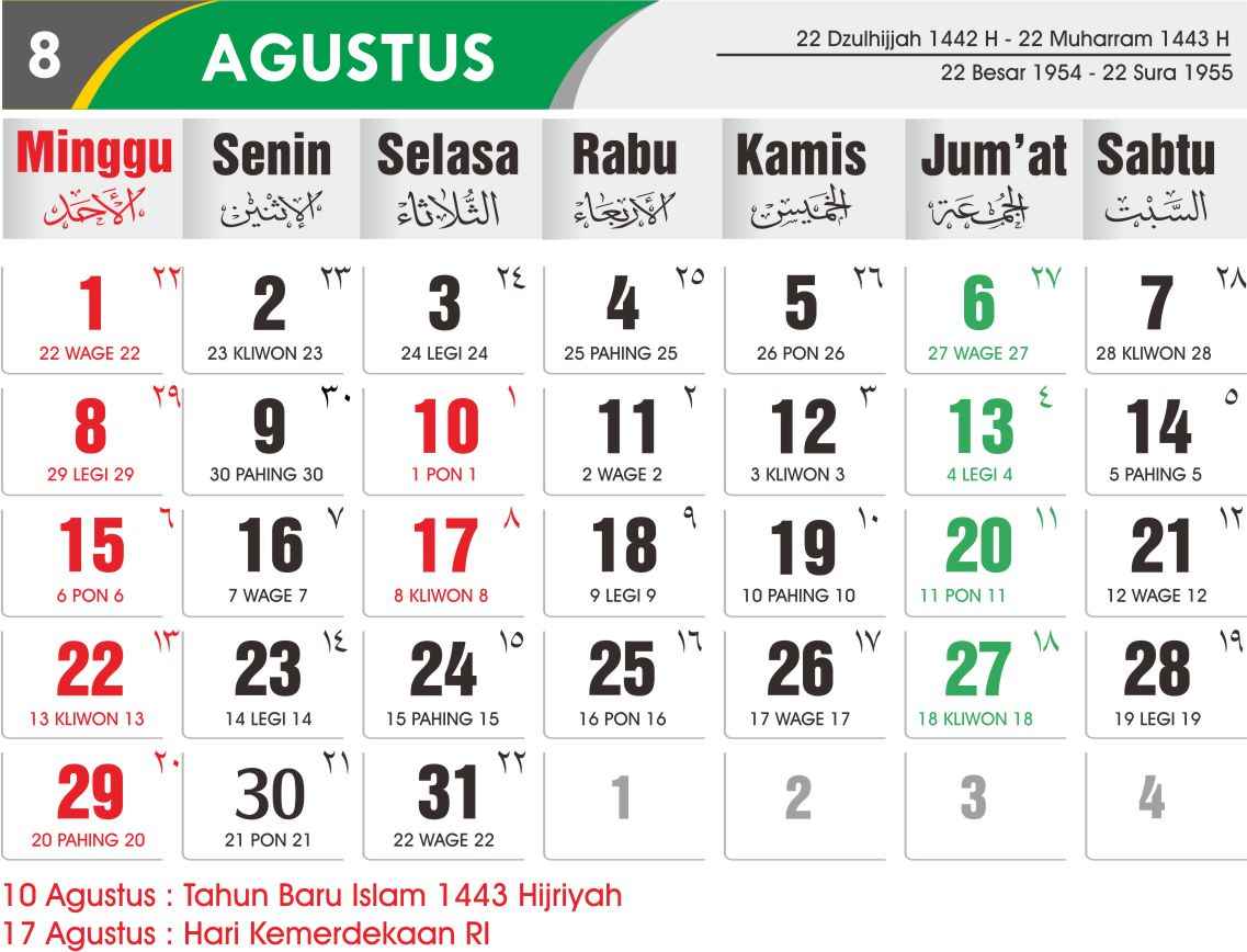 Download Kalender 2021 Lengkap dan Gratis - Kangtutorial.com