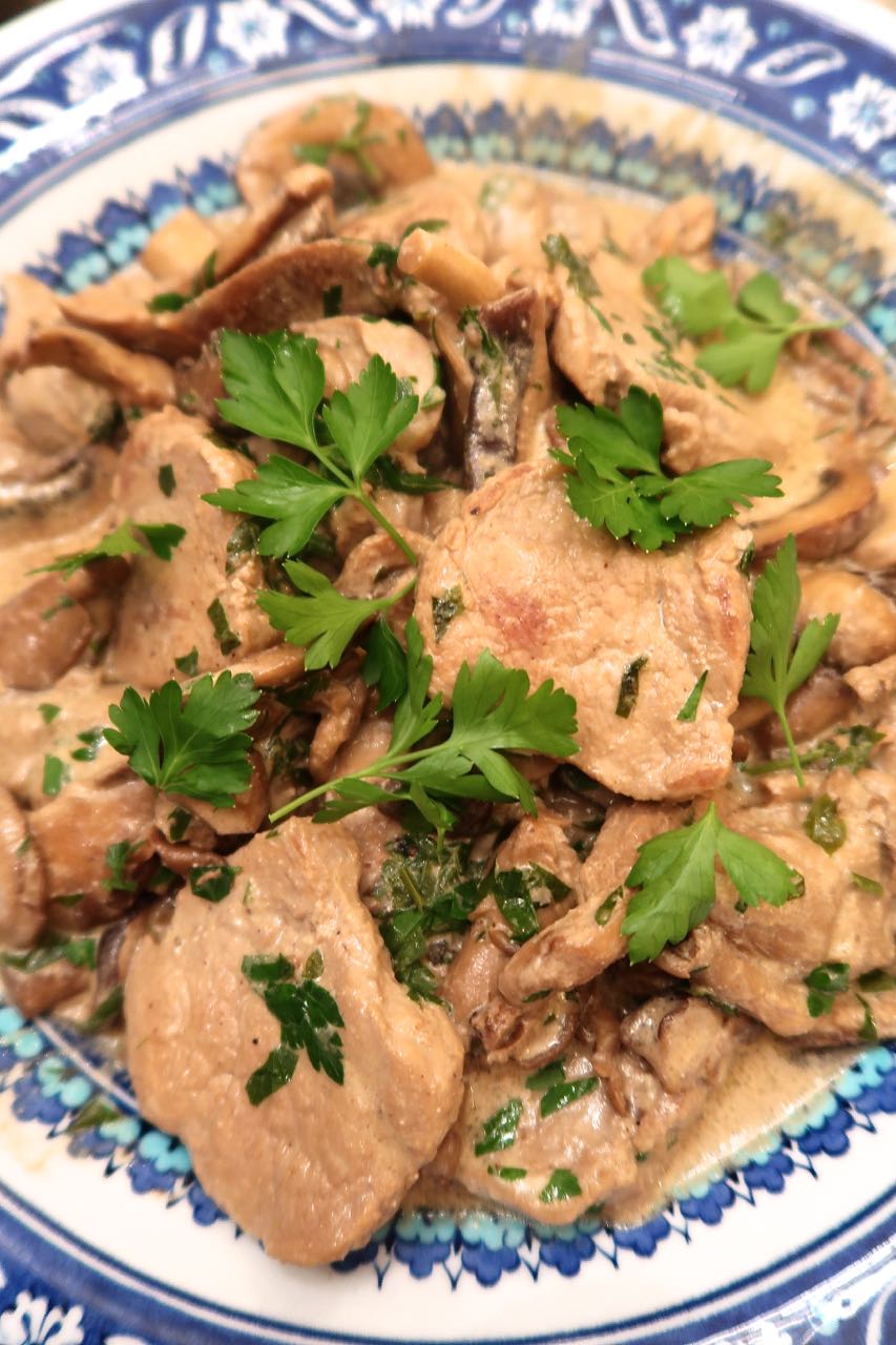 Scrumpdillyicious Pork Tenderloin with Wild Mushroom Marsala Sauce