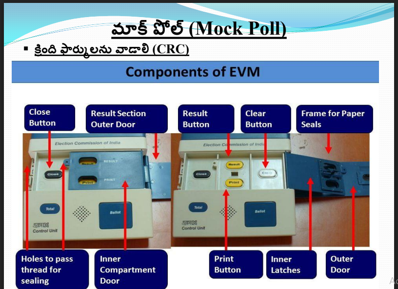 How to conduct Mock poll and EVM Sealing view vedio TS TET Online