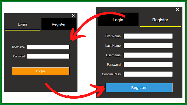 C# Login And Register Form Design