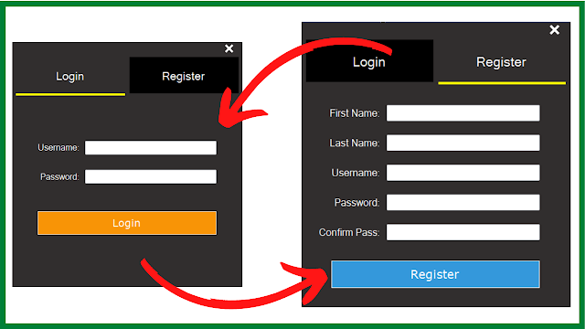 C# - Login And Register Form Design