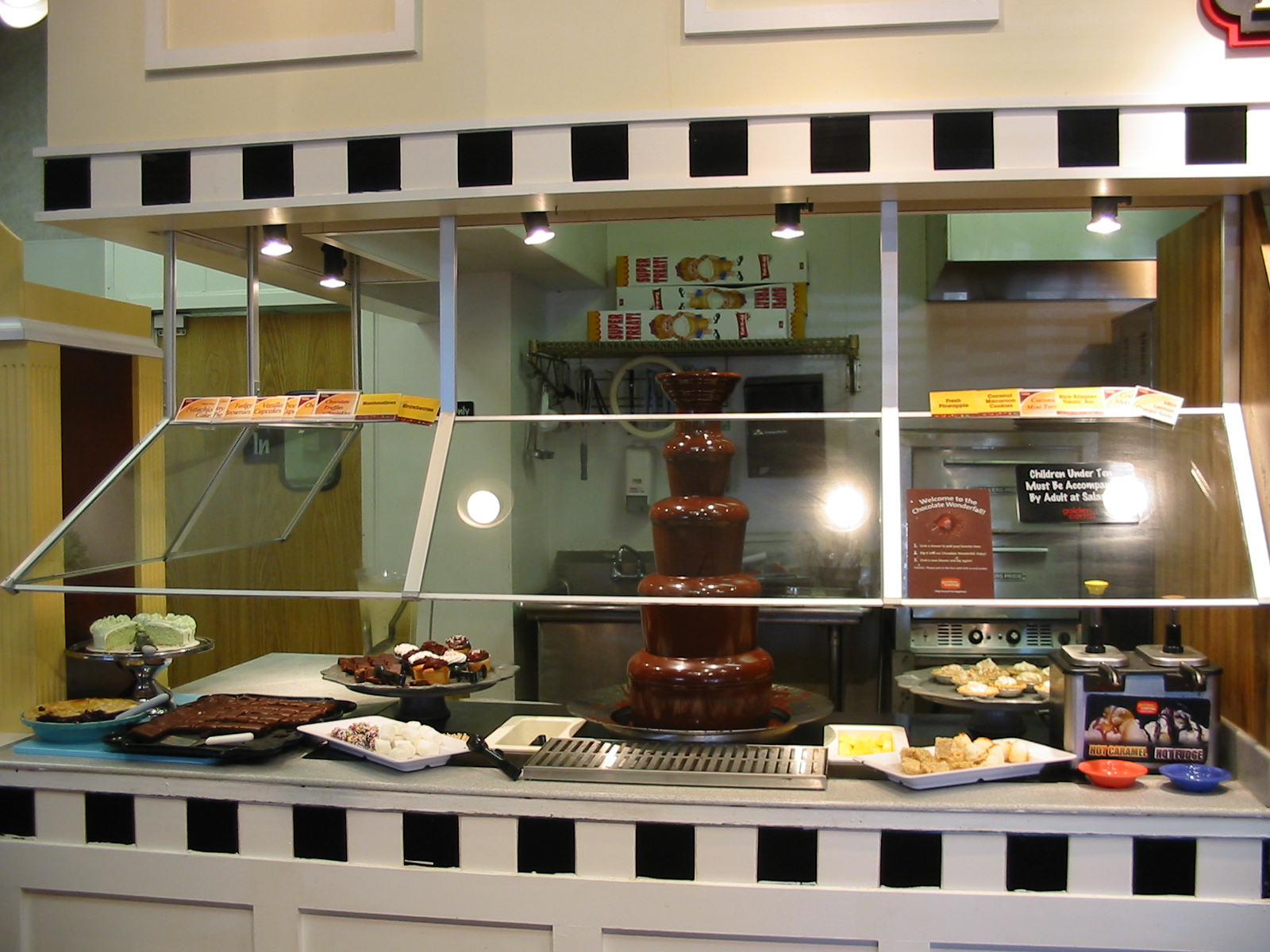Chocolate Fountain at Golden Corral